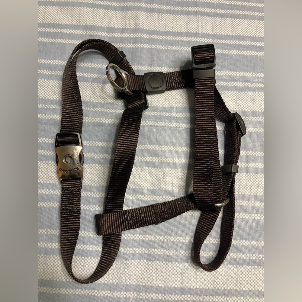 Petmate brown dog harness.
